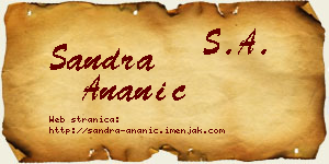 Sandra Ananić vizit kartica